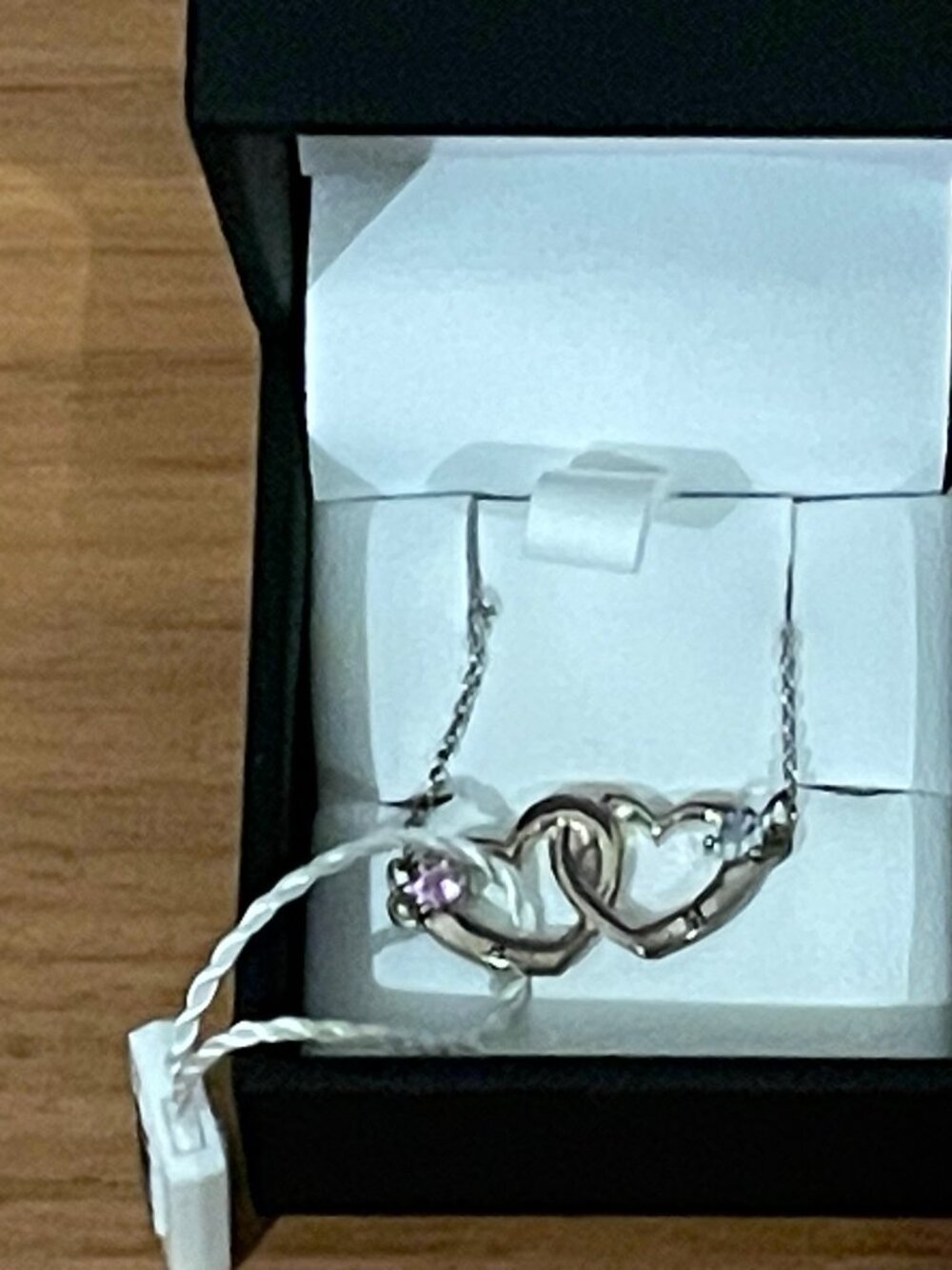 NWT Jewlr 925 Sterling Silver Interlocking Hearts Custom Bracelet Box